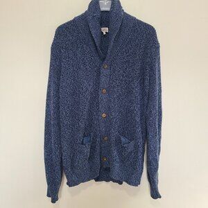 Faherty Men’s Marled Cardigan Navy Night Marl Knit Size XL